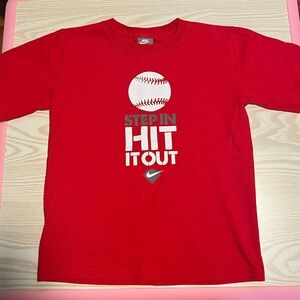 Nike Kids Red Baseball Graphic Tee